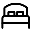 Beddouble icon with stroke standard style