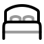 Beddouble icon with twotone rounded style