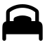 Bedsingle icon with solid rounded style
