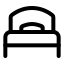 Bedsingle icon with stroke standard style