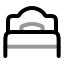 Bedsingle icon with twotone rounded style