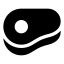 Beef icon with solid sharp style
