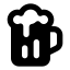 Beer icon with solid standard style