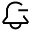 Bellminus icon with stroke sharp style