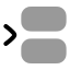 Betweenhorizontalstart icon with bulk rounded style
