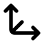Betweenverticalend icon with solid standard style