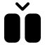 Betweenverticalstart icon with solid standard style