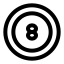 Billiard icon with stroke sharp style
