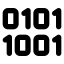 Binarycode icon with solid standard style