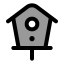 Birdhouse icon with duotone rounded style