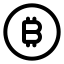 Bitcoincircle icon with stroke rounded style