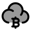 Bitcoincloud icon with duotone standard style