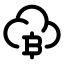 Bitcoincloud icon with stroke rounded style