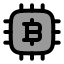 Bitcoincpu icon with duotone rounded style