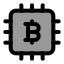 Bitcoincpu icon with duotone standard style