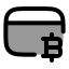 Bitcoincreditcard icon with duotone rounded style