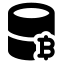 Bitcoindatabase icon with solid standard style