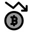 Bitcoindown icon with duotone standard style