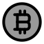 Bitcoinellipse icon with duotone rounded style