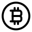 Bitcoinellipse icon with stroke rounded style