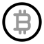 Bitcoinellipse icon with twotone rounded style
