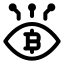 Bitcoineye icon with stroke rounded style