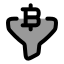 Bitcoinfilter icon with duotone rounded style