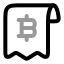 Bitcoininvoice icon with twotone rounded style