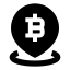 Bitcoinlocation icon with solid sharp style