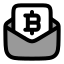 Bitcoinmail icon with duotone rounded style