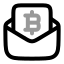 Bitcoinmail icon with twotone rounded style