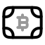 Bitcoinmoney icon with twotone rounded style