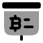 Bitcoinpresentation icon with bulk rounded style