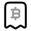 Bitcoinreceipt icon with twotone rounded style