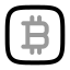 Bitcoinrectangle icon with twotone rounded style