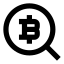 Bitcoinsearch icon with solid sharp style