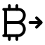 Bitcoinsend icon with stroke standard style