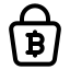 Bitcoinshopping icon with stroke standard style