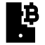 Bitcoinsmartphone icon with solid sharp style