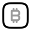 Bitcoinsquare icon with twotone rounded style