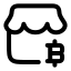 Bitcoinstore icon with stroke rounded style