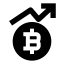 Bitcoinup icon with solid sharp style