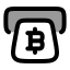 Bitcoinwithdraw icon with duotone rounded style
