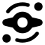 Blackhole icon with solid rounded style