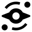 Blackhole icon with solid sharp style