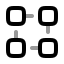 Blockchain icon with twotone rounded style