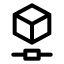 Blockchain icon with stroke standard style
