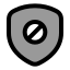Blocked icon with duotone rounded style