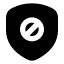 Blocked icon with solid rounded style