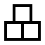 Blocks icon with stroke sharp style